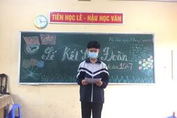 Đoàn trường THPT Mỹ Hào tổ chức Lễ kết nạp Đoàn viên mới