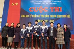 HỌC SINH TRƯỜNG THPT MỸ HÀO THAM GIA CUỘC THI KHOA HỌC KỸ THUẬT DÀNH CHO HỌC SINH TRUNG HỌC TỈNH HƯNG YÊN NĂM 2021