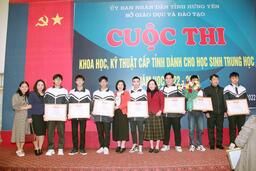 HỌC SINH TRƯỜNG THPT MỸ HÀO THAM GIA CUỘC THI KHOA HỌC KỸ THUẬT DÀNH CHO HỌC SINH TRUNG HỌC CẤP TỈNH NĂM HỌC 2022-2023