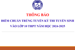 SỞ GD-ĐT HƯNG YÊN CÔNG BỐ ĐIỂM CHUẨN VÀO LỚP 10 THPT NĂM HỌC 2024-2025