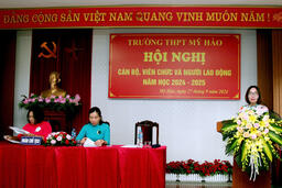 HỘI NGHỊ CÁN BỘ, VIÊN CHỨC VÀ NGƯỜI LAO ĐỘNG TRƯỜNG THPT MỸ HÀO, NĂM HỌC 2024-2025